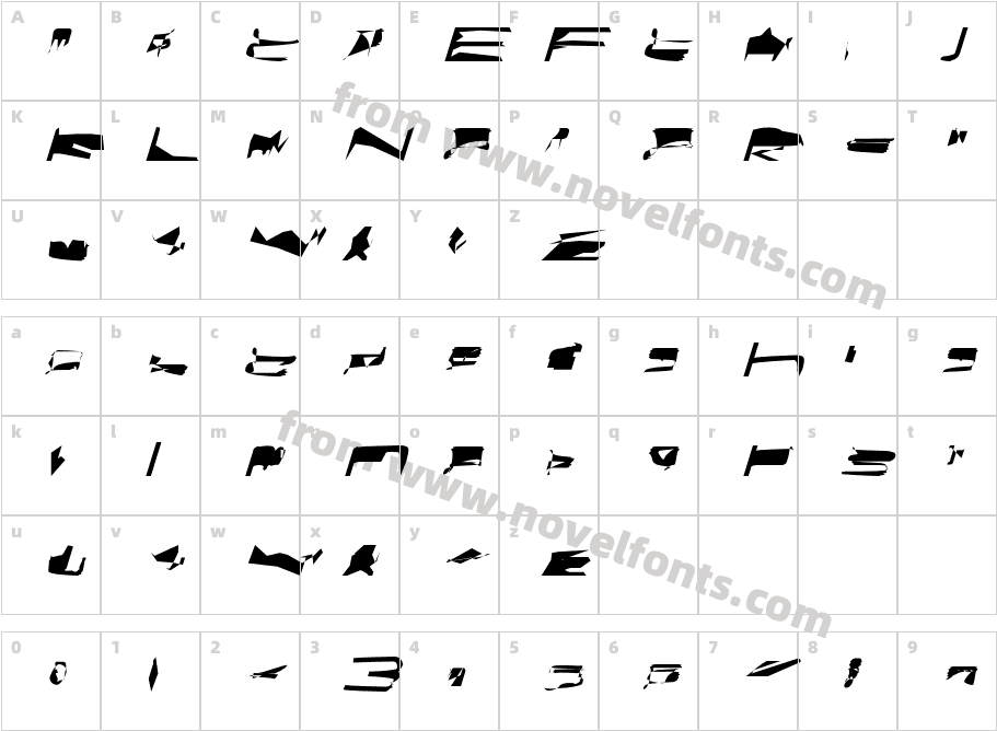 bitstorm maximumextended obliqueCharacter Map