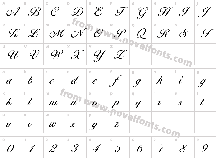 BallantinesScriptEF-RegularCharacter Map