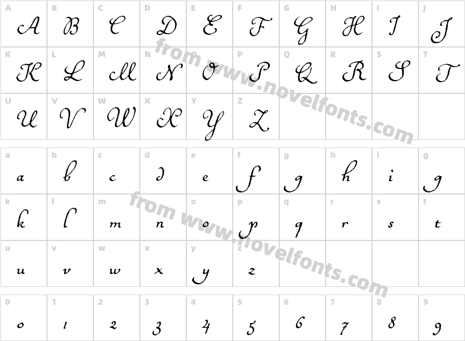 BallerinoITCStdCharacter Map