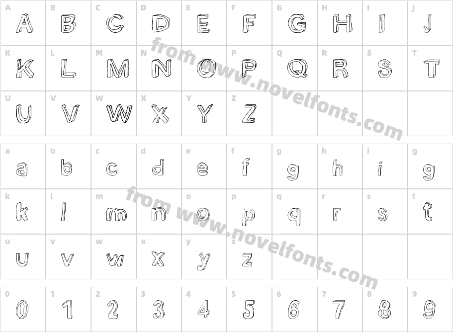 bobsmade fontCharacter Map