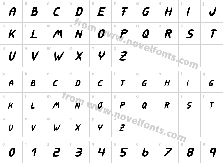 309 ItalicCharacter Map