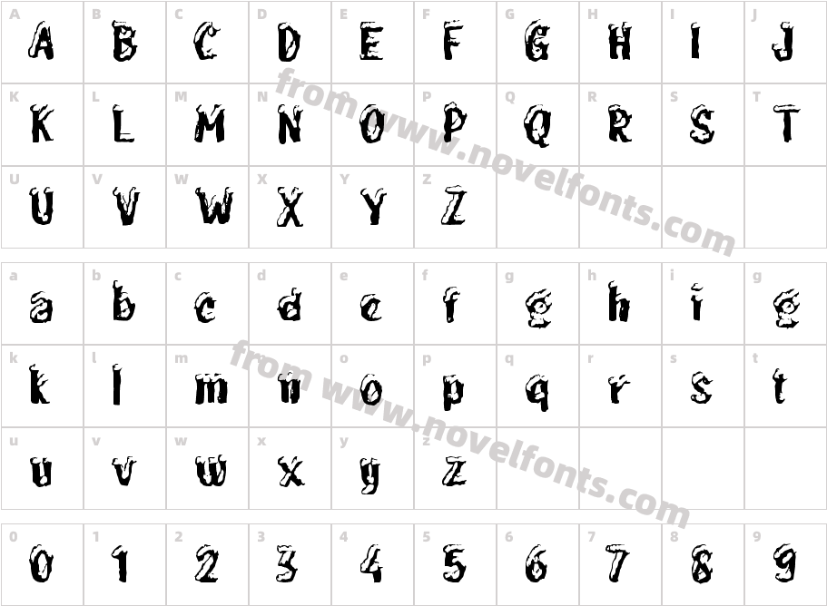 c Cuci SaljuCharacter Map