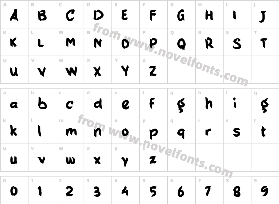 cCakweCharacter Map