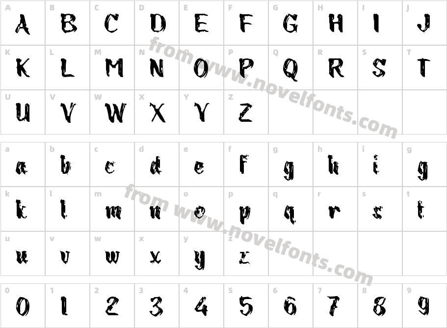 cCengkehCharacter Map