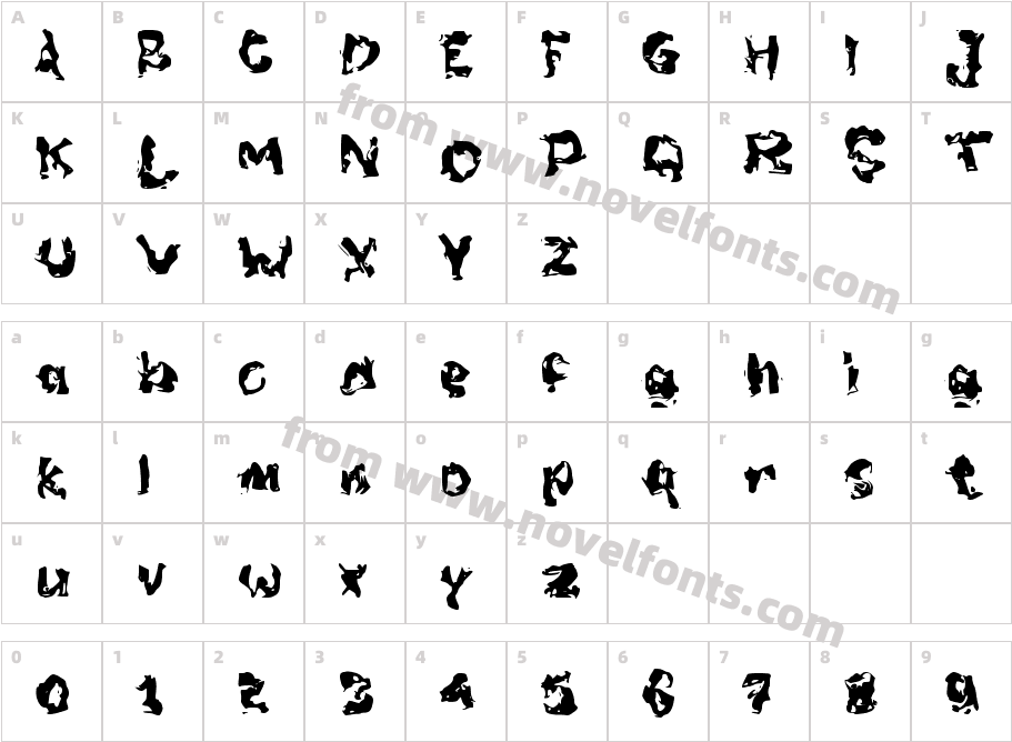 cCrostyCharacter Map