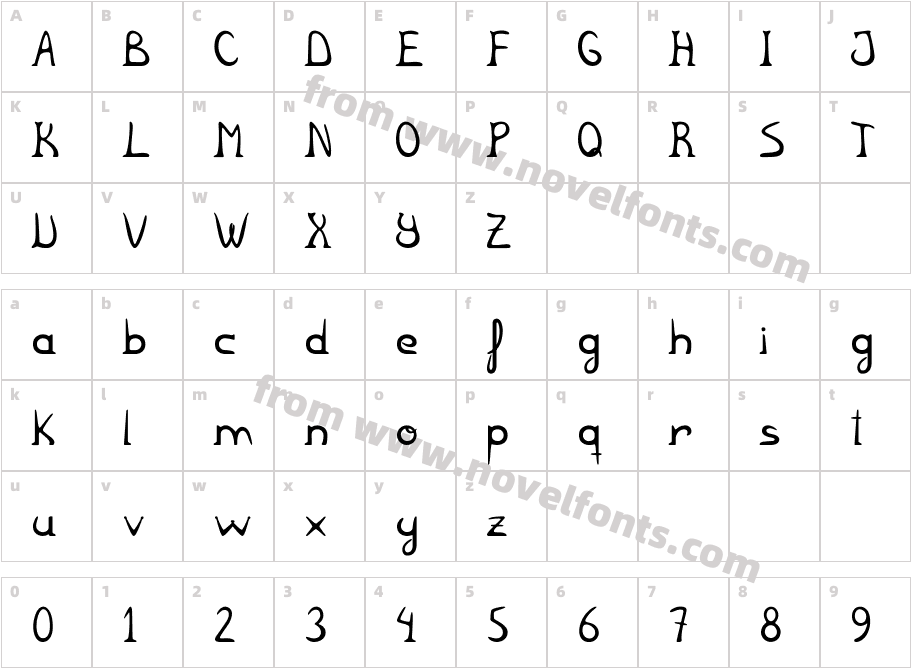 caracolCharacter Map