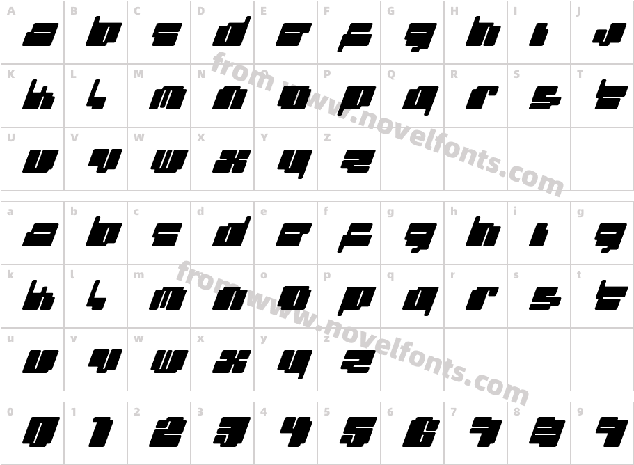 cheaptype (italic)Character Map