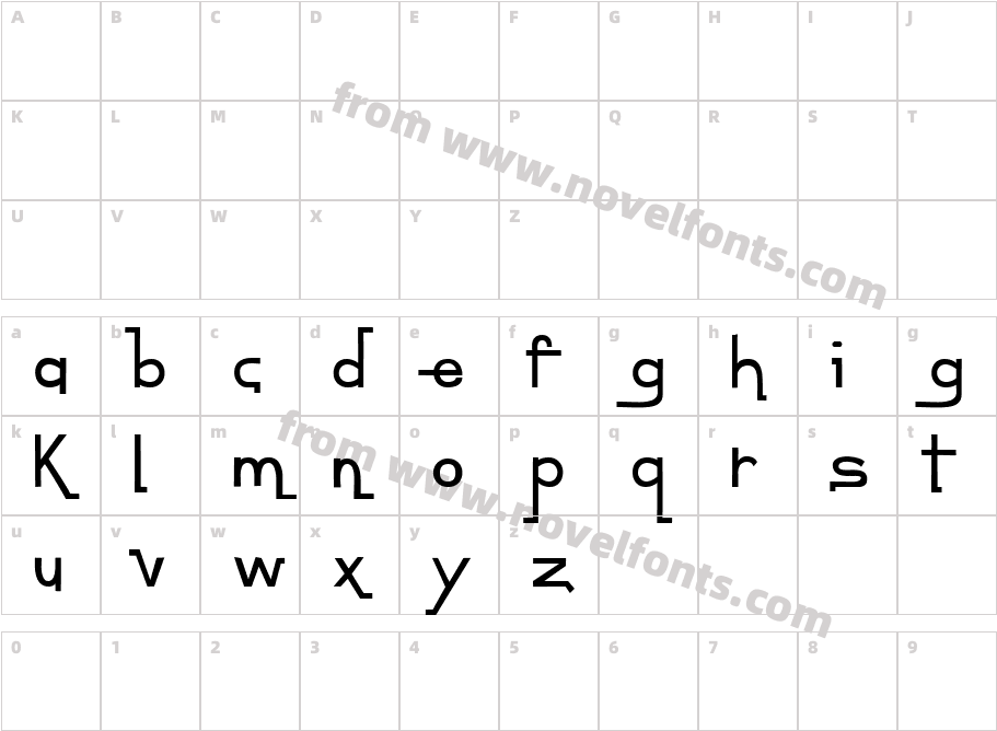 contempo jungle minuetCharacter Map