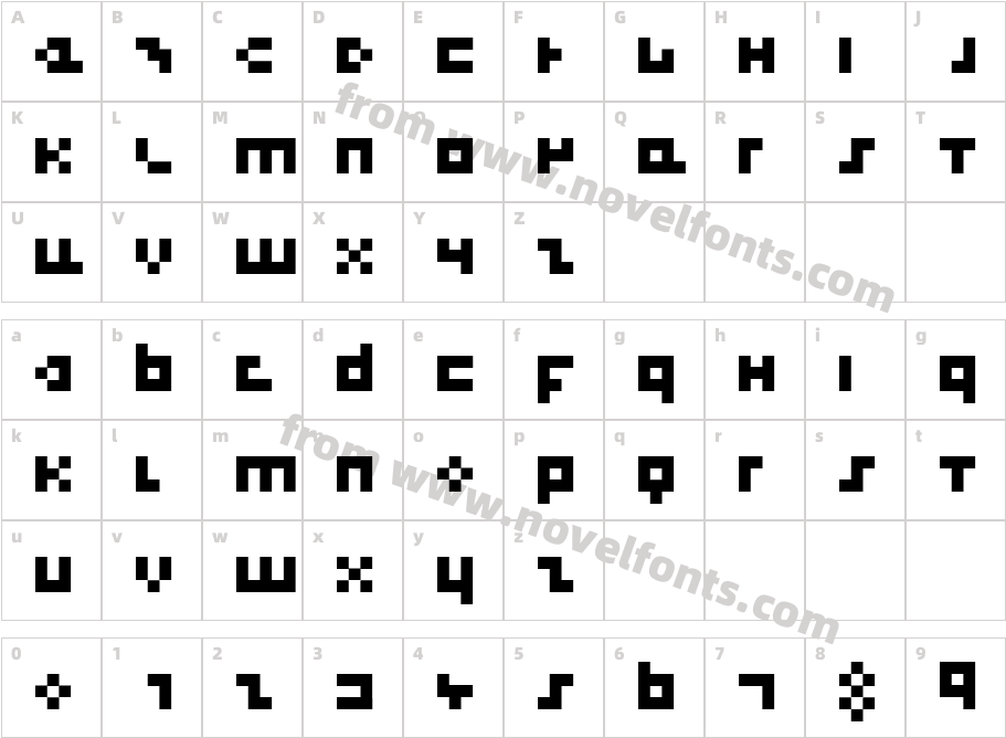 cool three pixelsCharacter Map