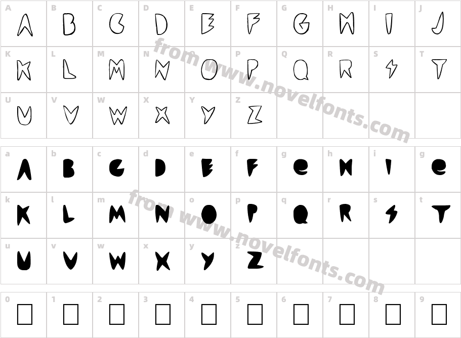 cordontvfontCharacter Map