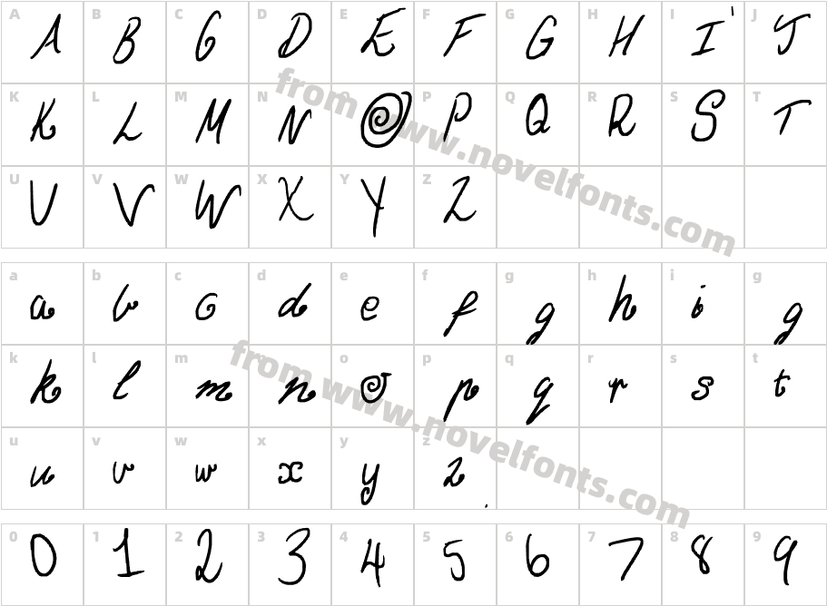 curlyCharacter Map