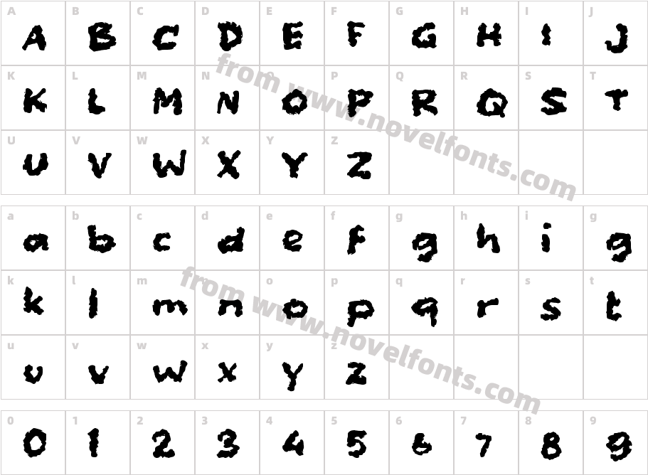 d DebuCharacter Map