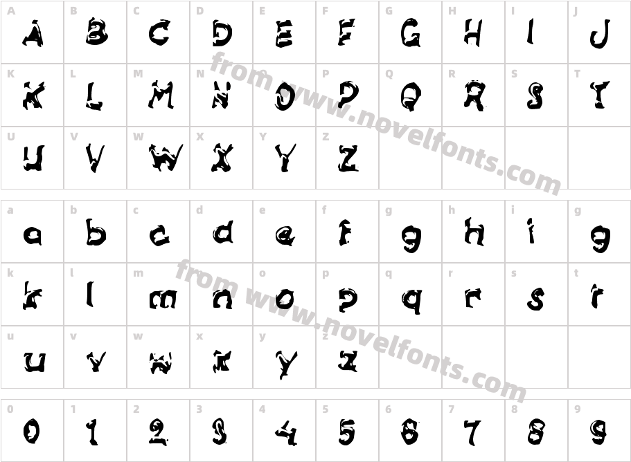 dDwilutCharacter Map