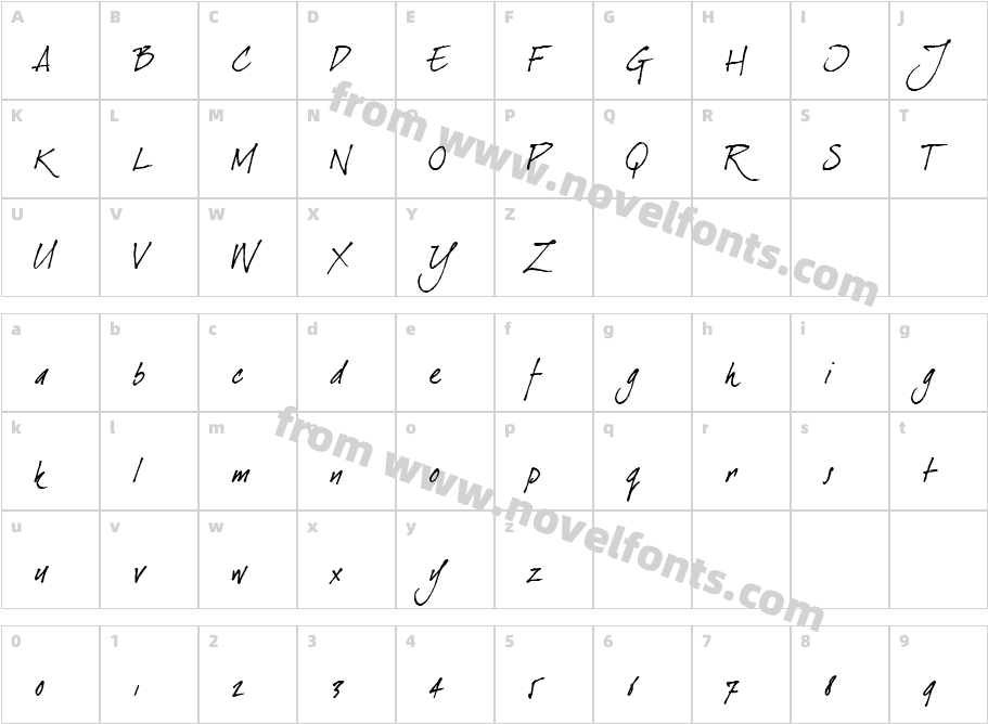 dearJoe ItalicCharacter Map