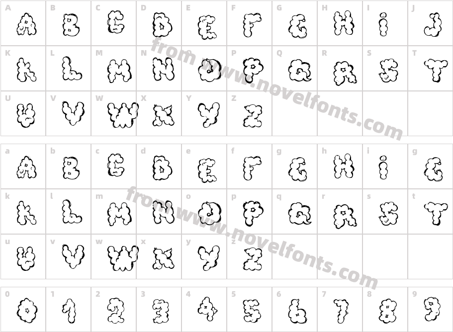 defecafontCharacter Map