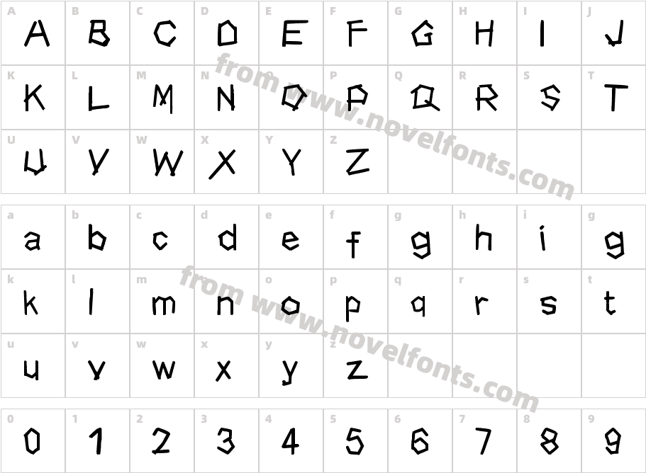 dhe woodCharacter Map