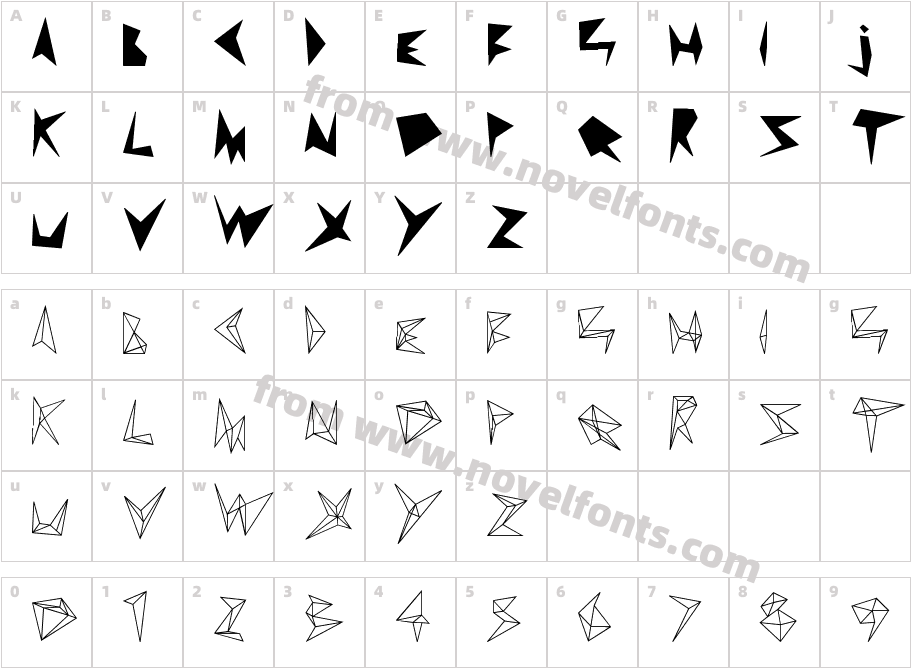 diamond dCharacter Map