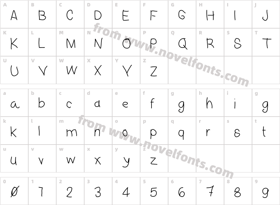 elisfirstfontCharacter Map