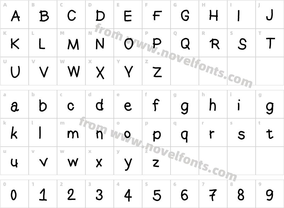 elissecondfontCharacter Map