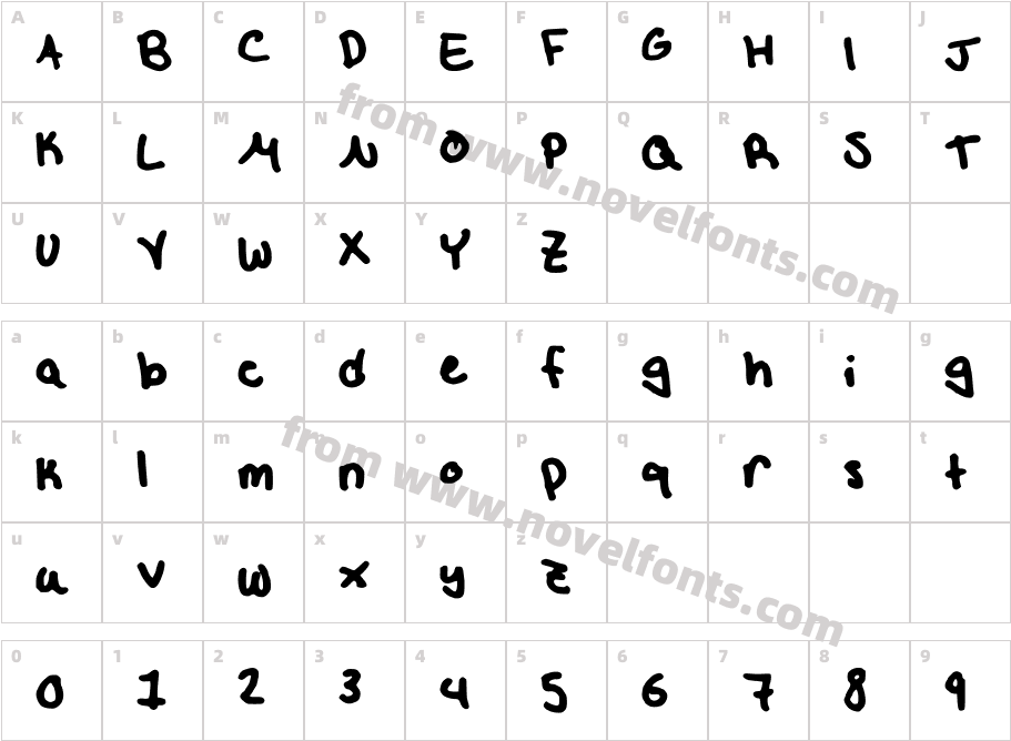 etwCharacter Map