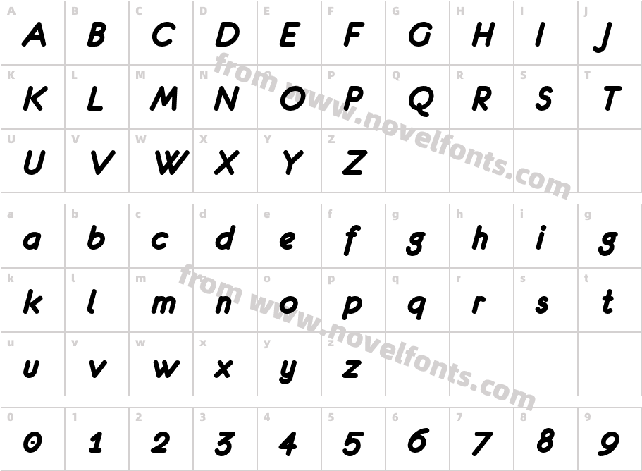 eurofurence  bolditalicCharacter Map