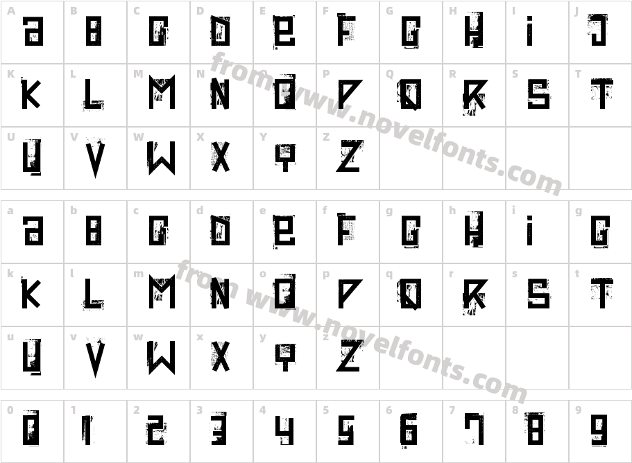 extravaganza-Character Map