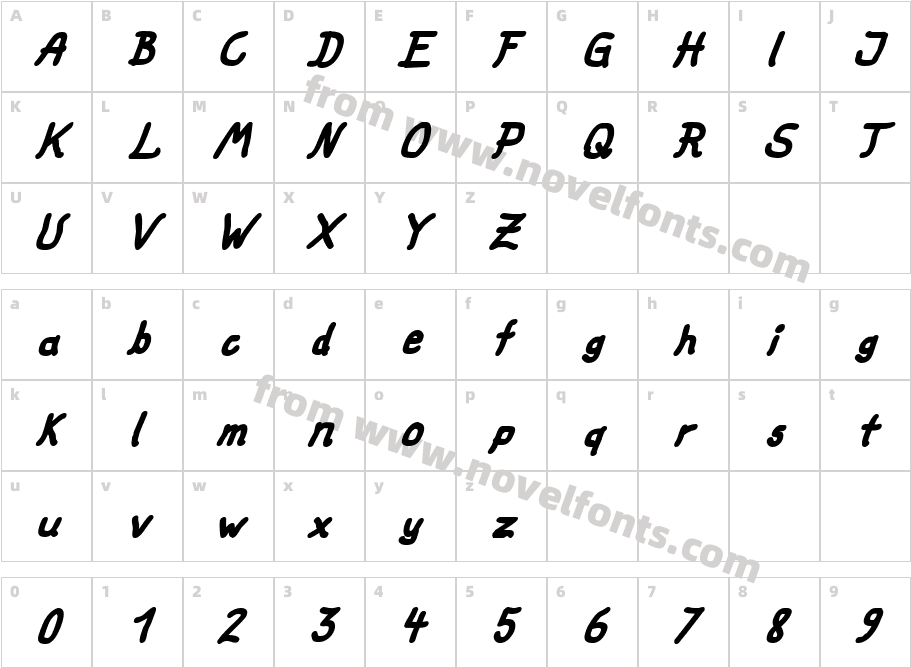 fat marker ItalicCharacter Map