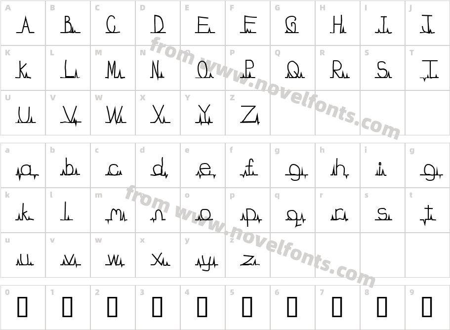 flatlineCharacter Map