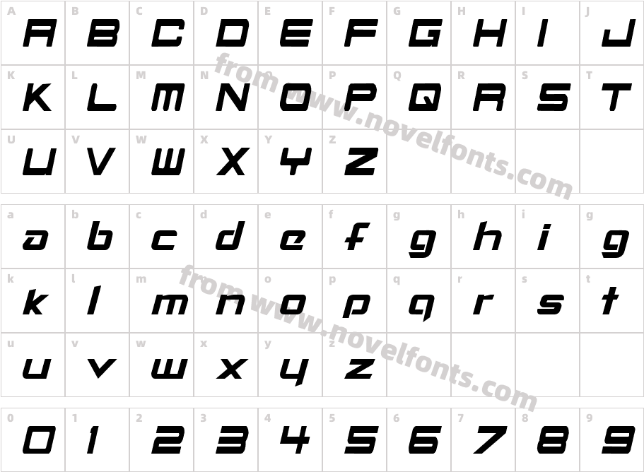 fontdaemonium BoldCharacter Map