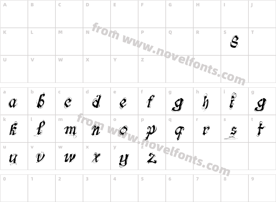 fonts-lab Symphony_demoCharacter Map