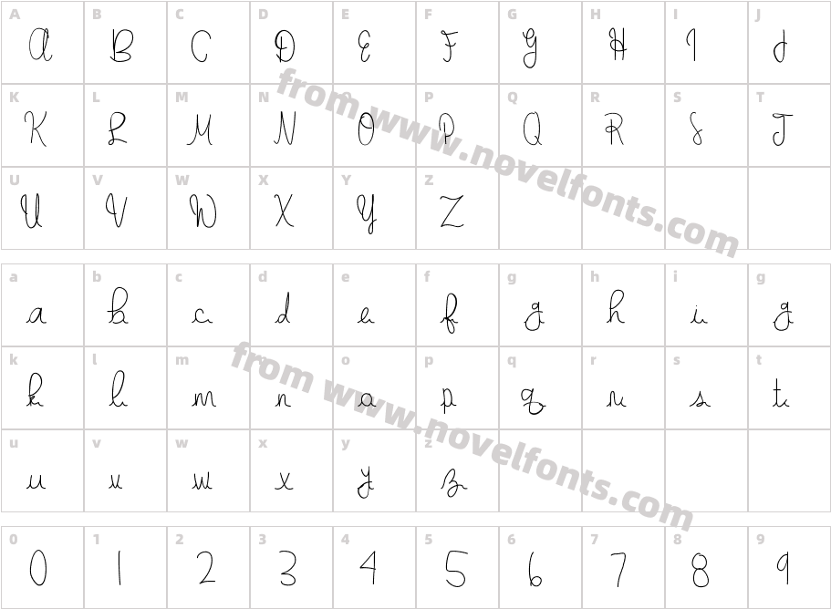 gabbishandwritingCharacter Map