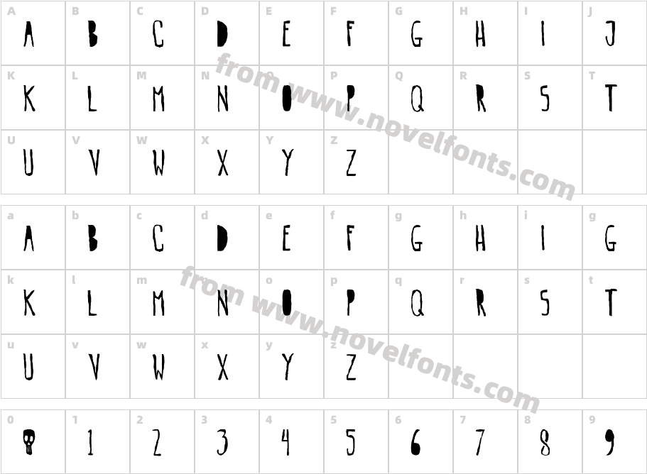 gogozombieCharacter Map