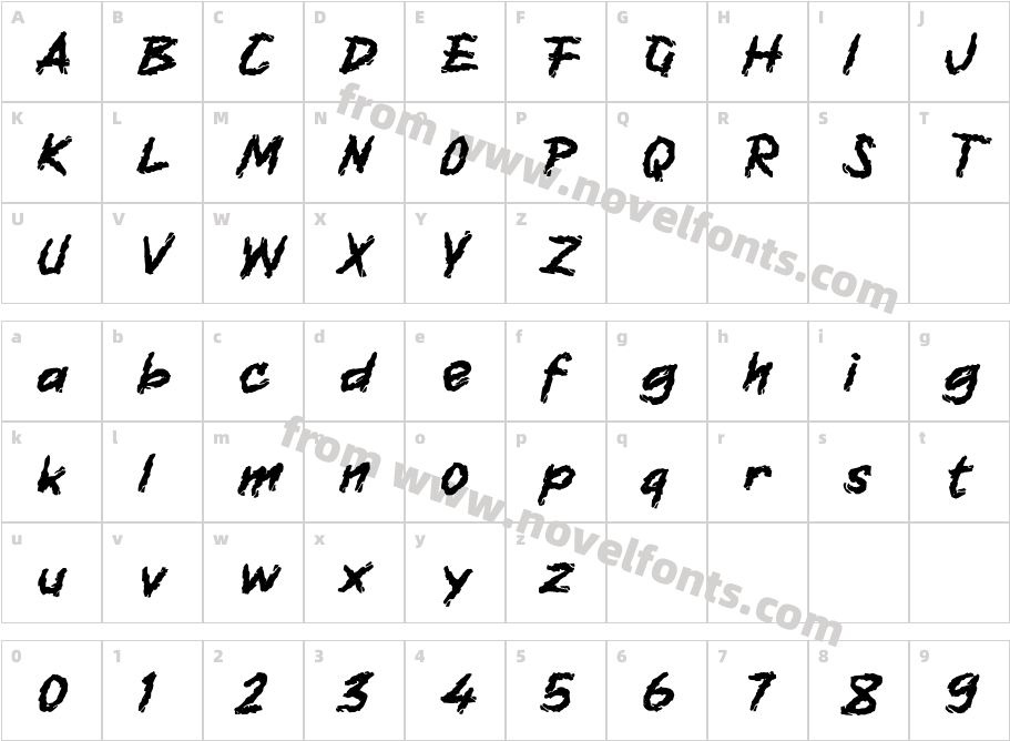 hHarfiahCharacter Map