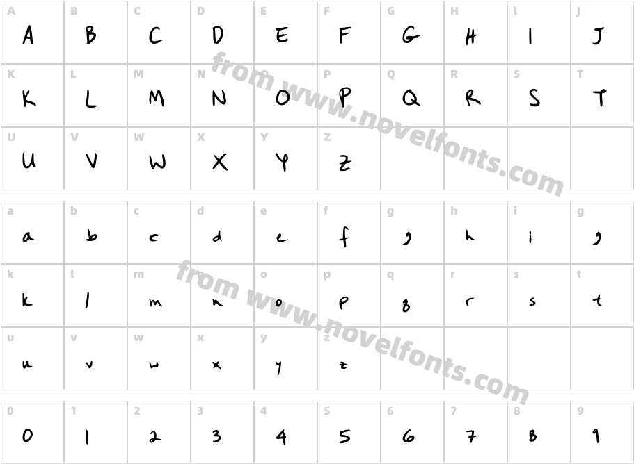 hanobotCharacter Map