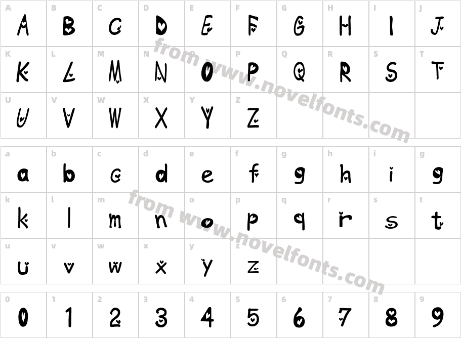 heartfontCharacter Map