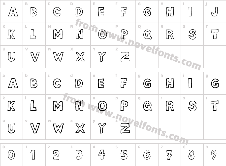 hellafontCharacter Map