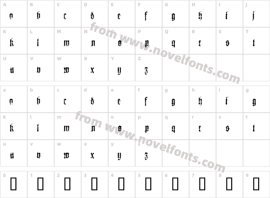 heresyCharacter Map