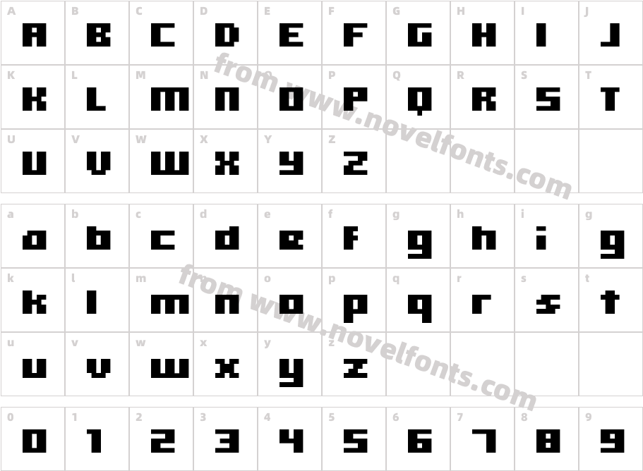 hooge 05_65Character Map