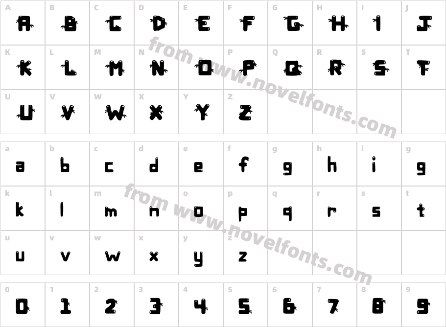 BambuFCharacter Map