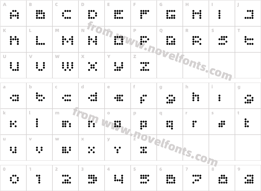 imajix 16 dotCharacter Map