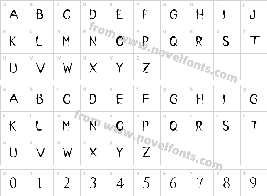 it fontCharacter Map