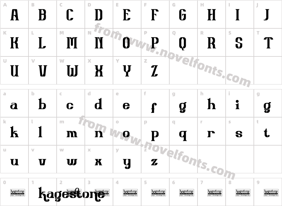 kagestoneCharacter Map