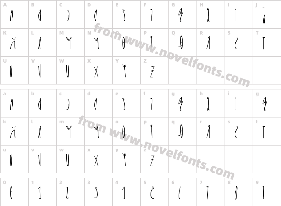 kcirF esreveRCharacter Map