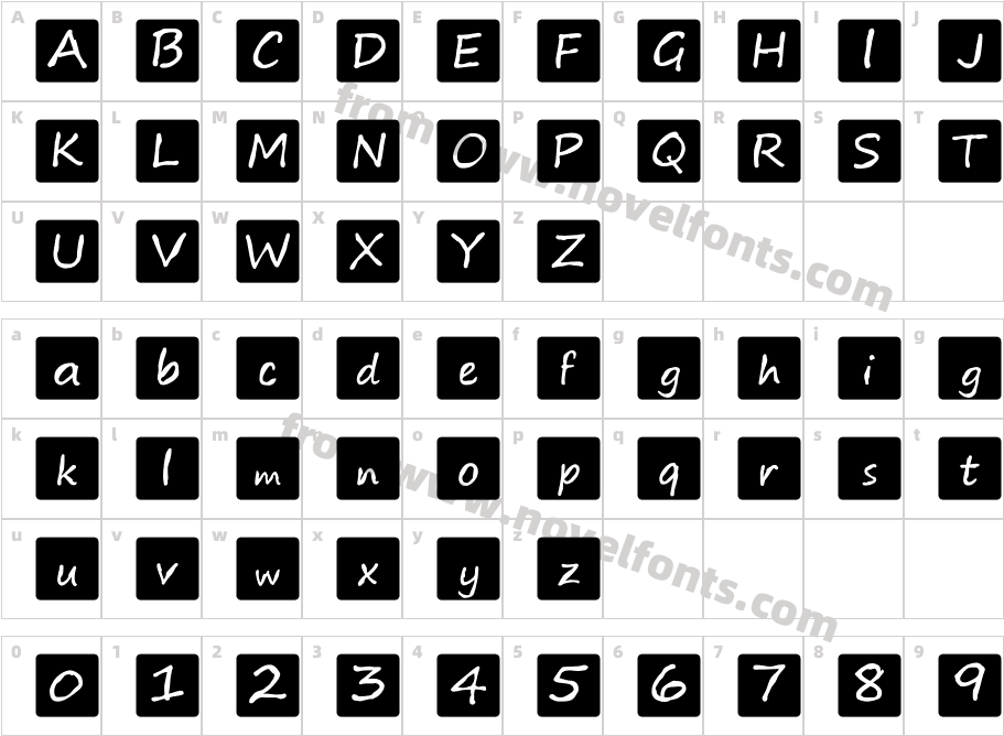 kidsboardgamefontCharacter Map