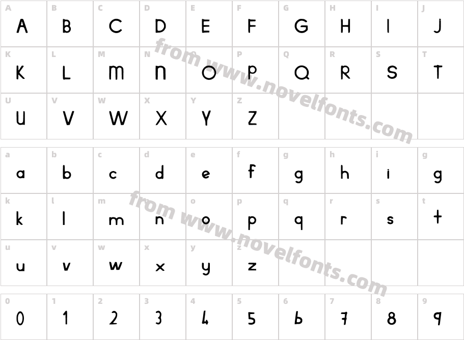 korra_fontCharacter Map