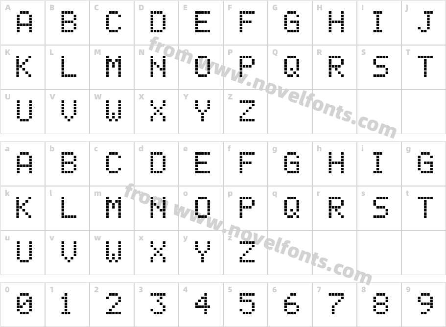 lcd phoneCharacter Map