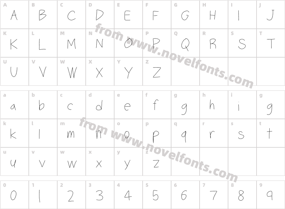 little shrimpCharacter Map