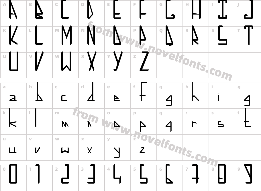 low x -lineCharacter Map