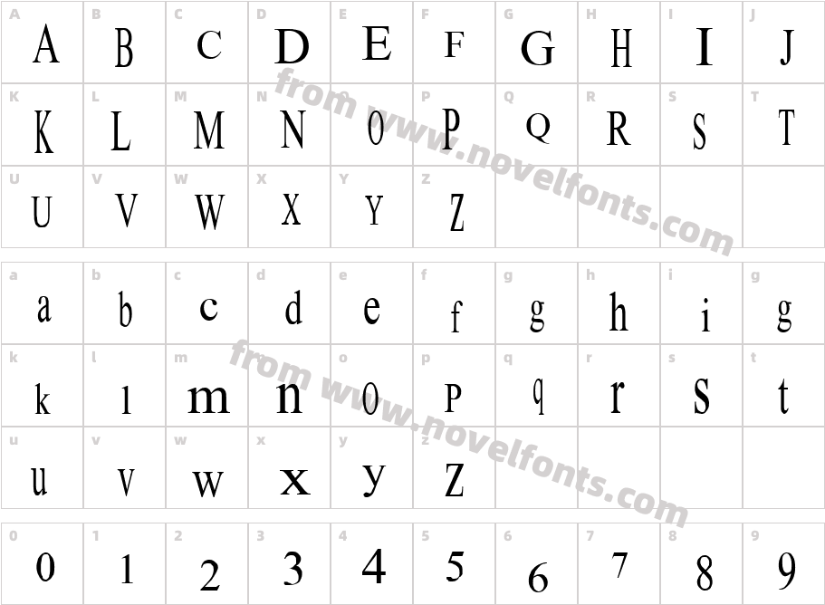 m. fatchul afandi serifCharacter Map