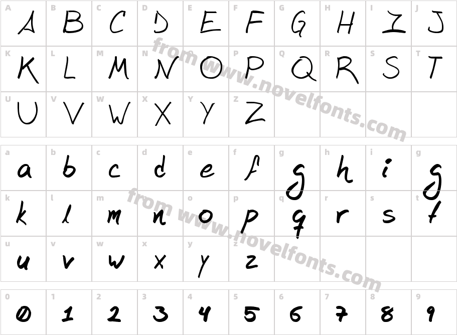 mangui-typeCharacter Map